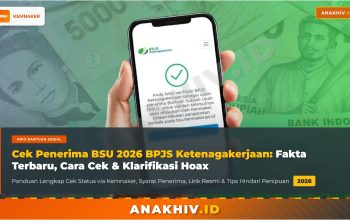 Cara Cek BSU BPJS Ketenagakerjaan 2026 Lewat HP via Kemnaker, Cukup Pakai NIK KTP!