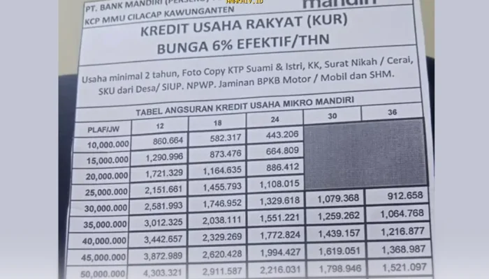 KUR 2026 Bank Mandiri Hadir dengan Plafon Mulai Rp25 Juta, Ini Rinciannya yang Perlu Anda Ketahui!